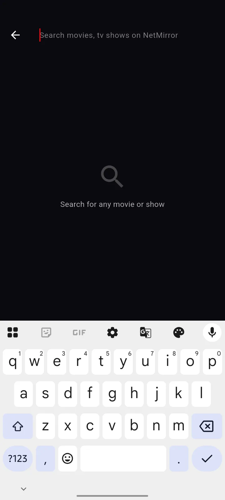 Search across everything — NetMirror app